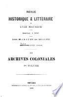 Revue historique et littéraire de l'Ile Maurice