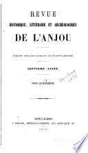 Revue historique, littéraire et archéologique de l'Anjou