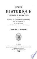 Revue historique nobiliaire et biographique