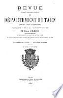Revue historique, scientifique & littéraire du département du Tarn (ancien pays d'Albigeois).