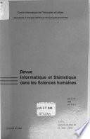 Revue informatique et statistique dans les sciences humaines