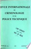 Revue internationale de criminologie et de police technique