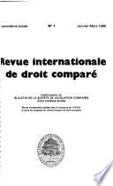 Revue internationale de droit comparé