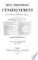 Revue internationale de l'enseignement