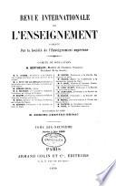 Revue internationale de l'enseignement