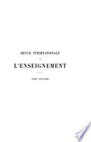 Revue internationale de l'enseignement