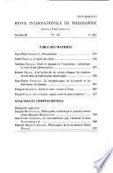 Revue internationale de philosophie
