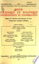 Revue juridique et politique, indépendance et coopération