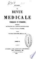 Revue médicale française et étrangère