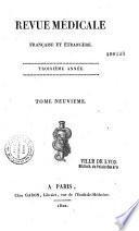 Revue médicale française et étrangère