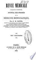 Revue médicale française et étrangère