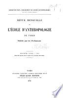 Revue mensuelle de l'École d'Anthropologie de Paris