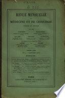 Revue Mensuelle de Medecine et de Chirurgie