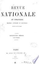 Revue nationale et étrangère politique, littéraire et scientifique