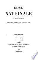 Revue nationale et étrangère politique, scientifique et littéraire
