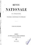 Revue nationale et étrangère politique, scientifique et littéraire