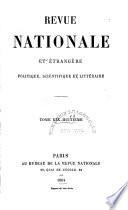 Revue nationale et étrangère politique, scientifique et littéraire