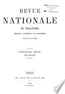 Revue nationale et étrangère, politique, scientifique et littéraire