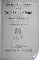 Revue néo-scolastique de philosophie