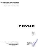 Revue - Organisation internationale pour l'étude des langues anciennes par ordinateur