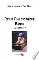 Revue Philosophique Bantu
