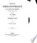 Revue philosophique de la France et de l'étranger