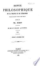 Revue philosophique de la France et de l'étranger