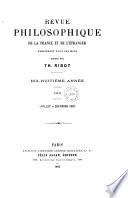 Revue philosophique de la France et de l'étranger