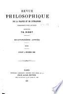 Revue philosophique de la France et de l'étranger