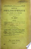 Revue philosophique de la France et de l'étranger