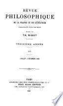 Revue philosophique de la France et de l'étranger