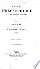 Revue philosophique de la France et de l'étranger