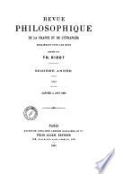 Revue philosophique de la France et de l'étranger