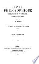 Revue philosophique de la France et de l'étranger