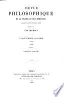 Revue philosophique de la France et de l'étranger