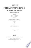 Revue philosophique de la France et de l'étranger