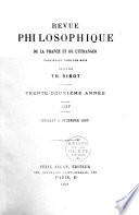 Revue philosophique de la France et de l'étranger