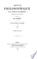 Revue philosophique de la France et de l'étranger