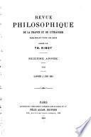 Revue philosophique de la France et de l'étranger