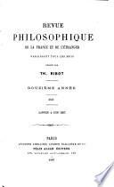Revue philosophique de la France et de l'étranger