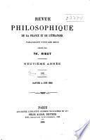 Revue philosophique de la France et de l'étranger