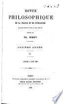 Revue philosophique de la France et de l'étranger