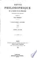 Revue philosophique de la France et de l'étranger