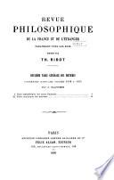 Revue philosophique de la France et de l'étranger
