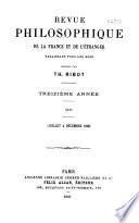 Revue philosophique de la France et de l'étranger