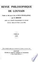 Revue philosophique de Louvain