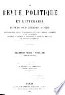 Revue politique et littéraire; revue des cours littéraires