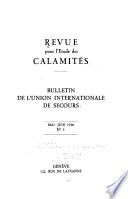 Revue pour l'étude des calamités