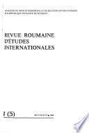 Revue roumaine d'études internationales
