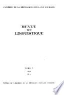 Revue Roumaine de Linguistique